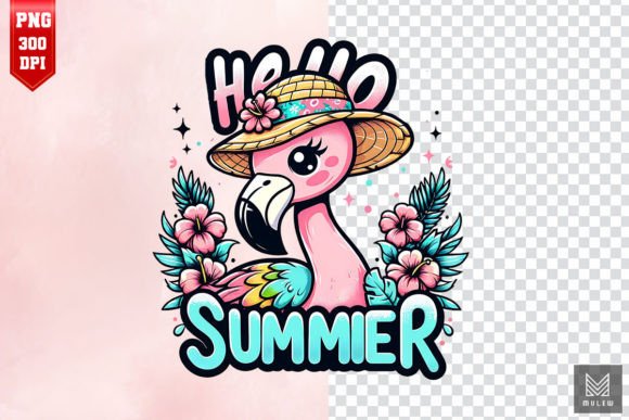 Download Hello Summer Flamingo Sublimation Design - Flamingo sublimation Collection
