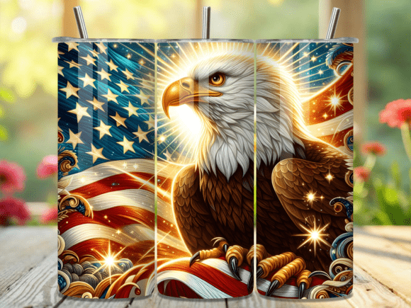 Download American Flag Bald Eagle Tumbler Wrap - Premium Resources