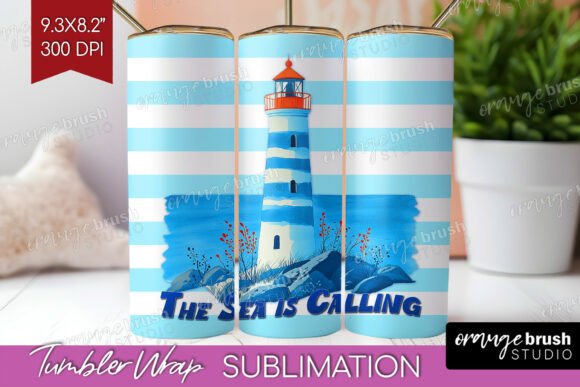 Download Lighthouse Nautical Tumbler Wrap PNG - Nautical tumbler wrap Collection