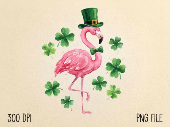 Download St Patrick’s Day Flamingo Sublimation - Flamingo sublimation Collection
