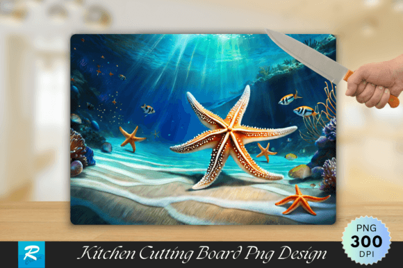 Download Starfish Cutting Board PNG Design - Premium Bundle