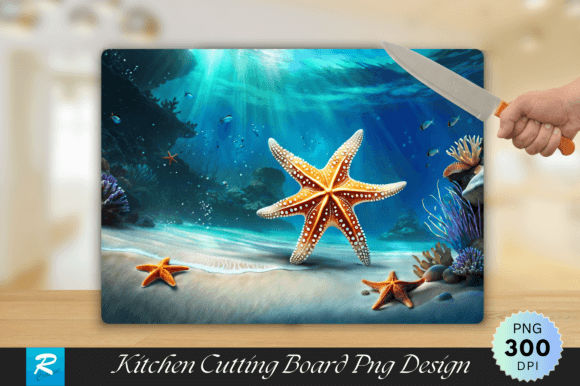 Download Starfish Cutting Board PNG Design - Premium Resources