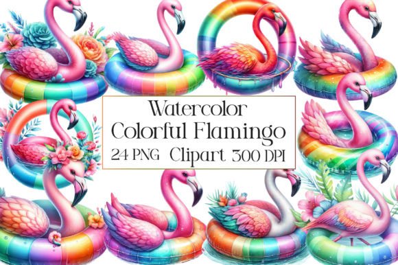 Download Colorful Flamingo Sublimation Clipart - Flamingo sublimation Collection