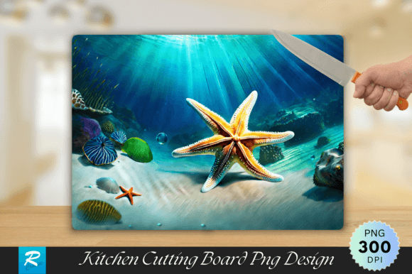 Download Starfish Cutting Board PNG Design - Premium Bundle